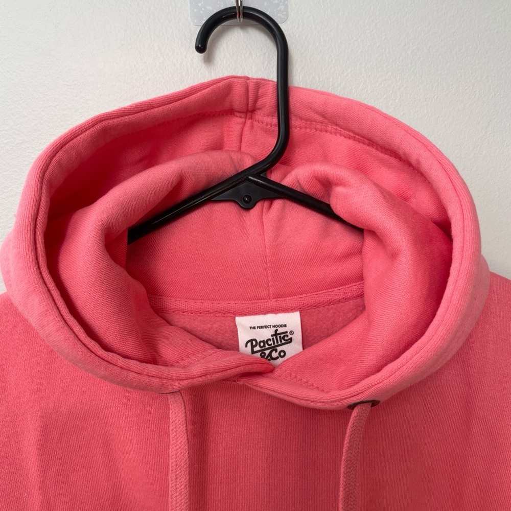 New PACIFIC & Co Adult Size Large Pullover Long Sleeve Sweatshirt Hoodie Pink - Picture 3 of 7